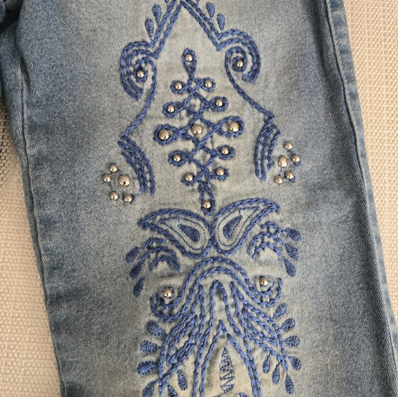Vintage Sweet November 40 Embroidered Wide Leg Jeans - Picture 6 of 14